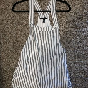 Navy and white striped romper WORN ONCE FOREVER 21